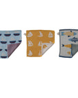 Cotton Knit Dish Cloth with Nautical Pattern