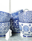 Blu/Wht Handled Cup-6 Asst-4.5"D-1483