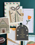 Cathy Floral Birthday Gift die-cut folded Greeting Card