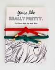 Really Pretty Double Elastic Hair Tie - Hair Accessory Card