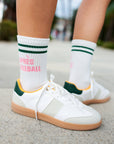 “APRÈS PICKLEBALL” Sport Socks – White