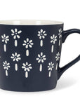 Graphic Mini Flowers Mug-Navy