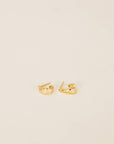 Small Ripple Gold Hoop Earrings