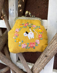 Cat Embroidered Coin Purse