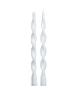 Handcrafted twist formal candles, set of 2, 12 inches tall with 6-hour burn time for stylish table settings