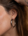Everyday Silver Hoop Earrings - Large