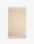 The Wool Stripe Throw - Taupe/White