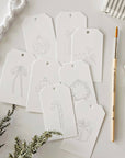 Classic christmas paintable gift tags