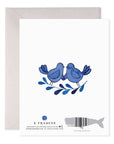 Blue Birds Anniversary Greeting Card