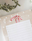Pink bow checklist notepad