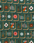 Moss Tile Toss Tea Towel