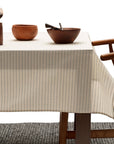 Natural Tablecloth Modern Stripes – Recycled Cotton, 3 Sizes