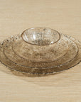 Modern Luminara glass serving bowl, 5.5 x 2.25 inches, perfect for dips, condiments, or appetizers