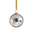 Heritage Gold Leaf Mirrored Glass Ornament – 4”