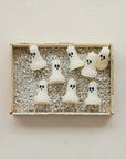 Unscented Ghost Shaped Tealights in Box, White & Black, Set of 9