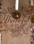 urable kraft paper table runner perfect for autumn and Thanksgiving celebrations