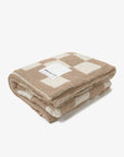 Super cozy checkered teddy throw blanket for living room or bedroom decor.