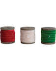 10 Yard Velvet Ribbon on Wood Spool, 3 Colors