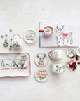 Stoneware Dish w/ Botanical/Animal, 6 Styles - SOLD SEPARATELY