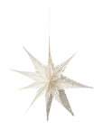 Ivory Recycled Paper Folding Snowflake Christmas Ornament