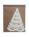 Ivory Recycled Paper Folding Snowflake Christmas Ornament