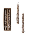 Champagne Tree-Shaped Taper Candles – Unscented Set of 2