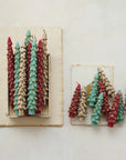 Champagne Tree-Shaped Taper Candles – Unscented Set of 2