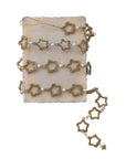 Gold Star Garland with Glass Beads & Faux Pearls – Elegant Holiday Décor
