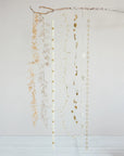 Gold Star Garland with Glass Beads & Faux Pearls – Elegant Holiday Décor