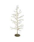 19" Gold Decorative Tree with Faux Pearls & Acrylic Crystals