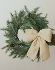 Cream Faux Sherpa Clip-On Bow – Soft Decorative Accent
