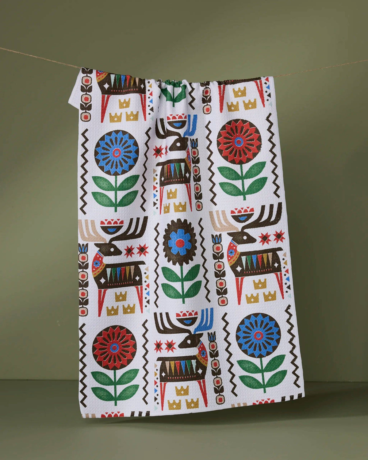 Folk Deer - Geometry Kitchen Tea Towel