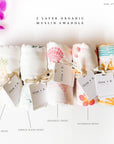Coastal Wave Swaddle Blanket – Organic Bamboo & Cotton