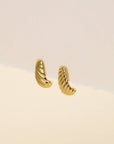 Bold Swirl - Gold Earrings