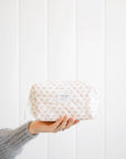 Small Cosmetic Pouch, Rose Polka Dot
