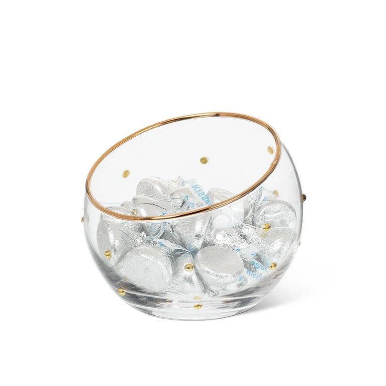 Medium Angled Bowl with Dots