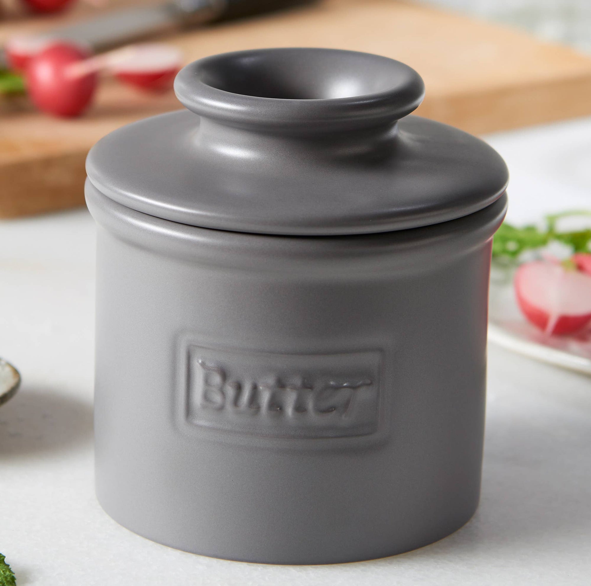 The Original Butter Bell® Crock - Cafe Matte Gray