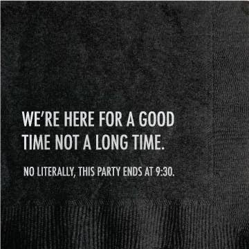 Good Time Funny Cocktail Napkins – 20-Pack
