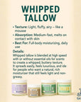 Unscented Whipped Tallow – All-Natural Moisturizer | Pure Beef Tallow Cream for Face & Body |Lady May Handmade, Preservative-Free Skincare