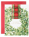 Plaid Ribbon Wreath | Christmas Card