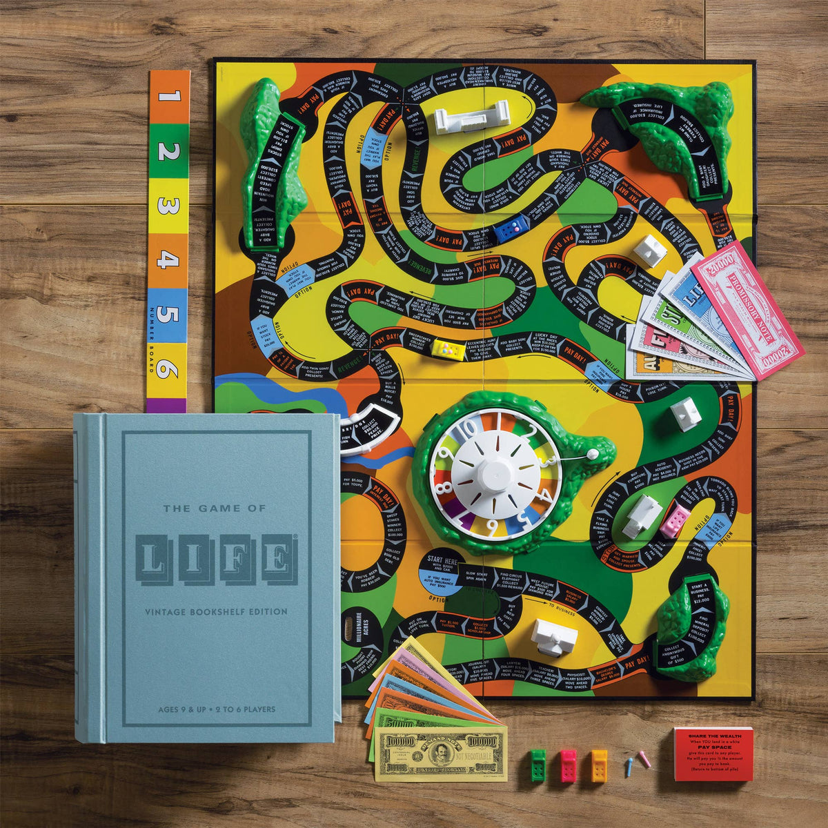 The Game of Life Vintage Bookshelf Edition – Classic Family Board Game