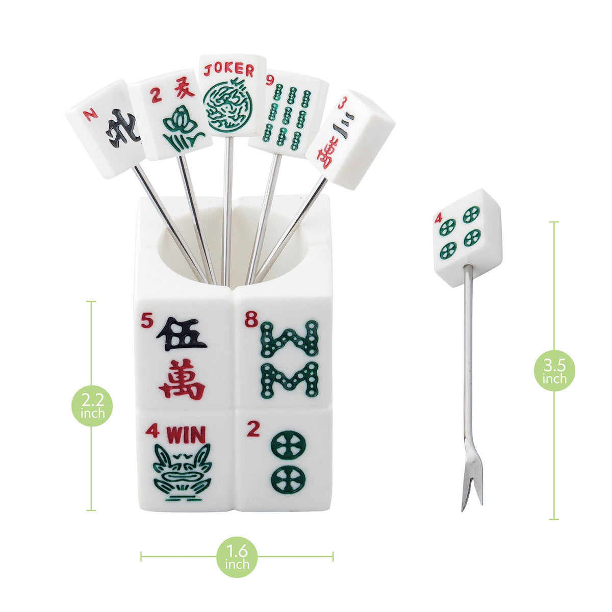 7-Piece MahJong Cocktail Pick Set