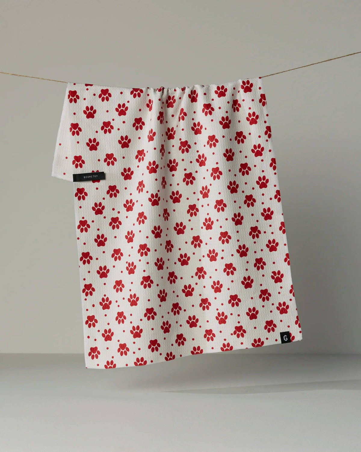 Dachshund Dash - Geometry LUXE Double-Sided Kitchen Tea Towel - Holiday 2026
