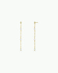 Gemstone Chain Drop Earring - White Opal