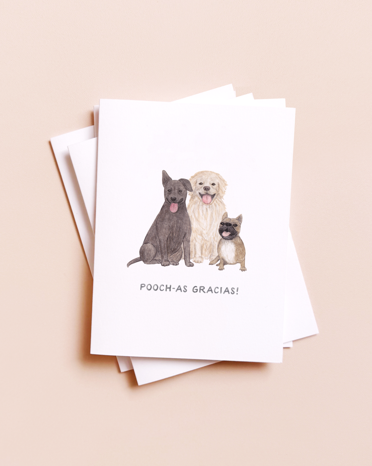 Pooch-as Gracias — Spanish Pun Thank You Card