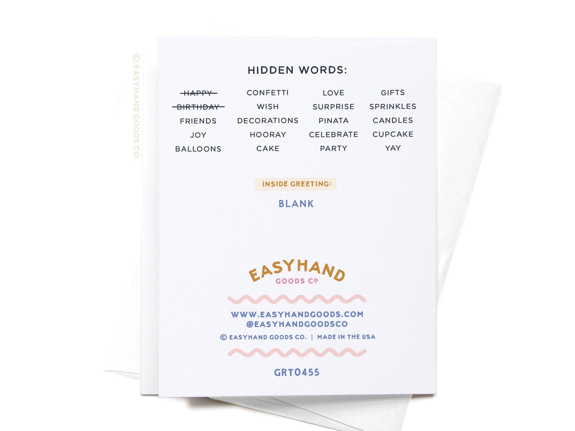 Happy Birthday Word Search Greeting Card