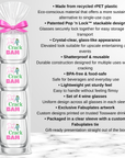 Mahjong Stemless 4 ct Set Wine Glasses "Dot Crack Bam"