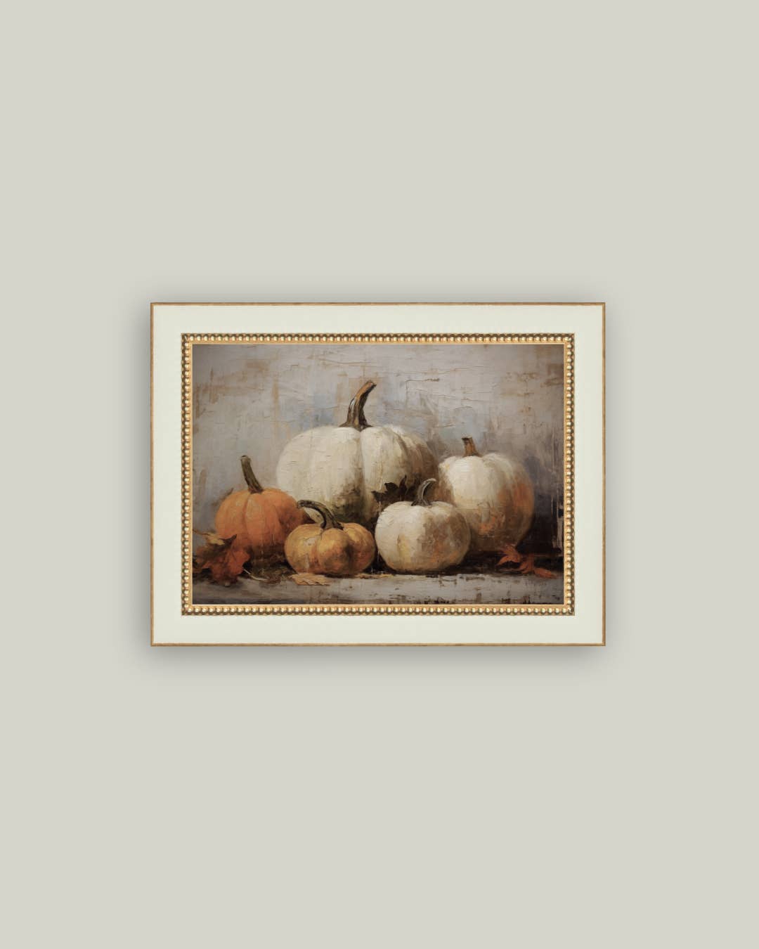 Vintage Pumpkins Framed Fall Canvas Art