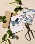 Blue Butterfly Birthday Card with Gold Foil