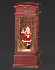 Confetti Lites Lighted Swirl Santa Claus Phone Booth